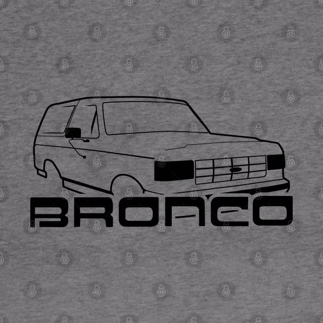 1987-1991 Bronco Front Side Black w/logo by The OBS Apparel